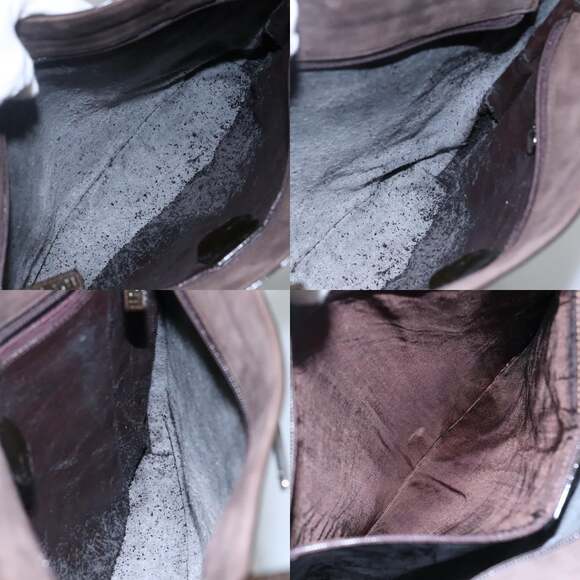 GUCCI Tote Bag Suede Leather Brown - Picture 12 of 13